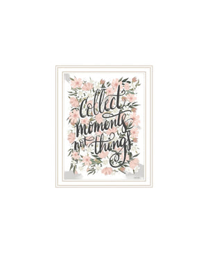HomeRoots Set of Two Framed Wall Art - "Collect Moments Not Things" for Modern Coastal Home Décor 568560