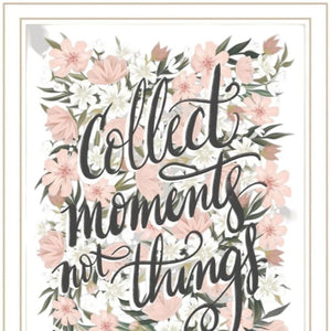 HomeRoots Set of Two Framed Wall Art - "Collect Moments Not Things" for Modern Coastal Home Décor 568560