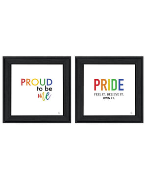 HomeRoots Set of Two Vibrant Pride Wall Art Prints in Black Frames - Celebrate Positivity & Style! 568561