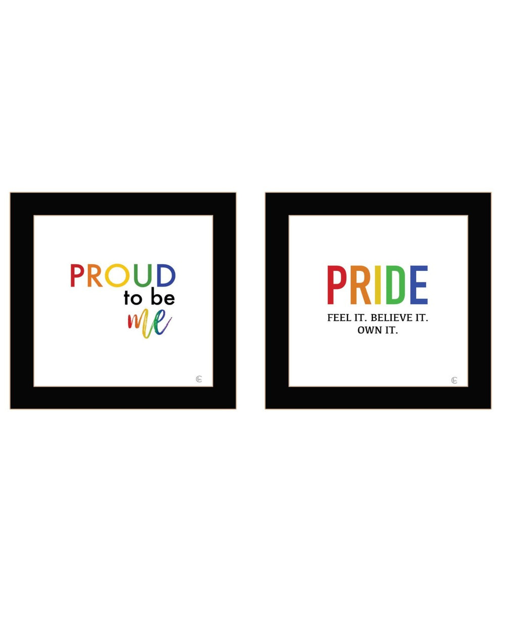 HomeRoots Set of Two Black Framed Wall Art Prints - Celebrate Pride & Inclusivity with Contemporary Style! 568562