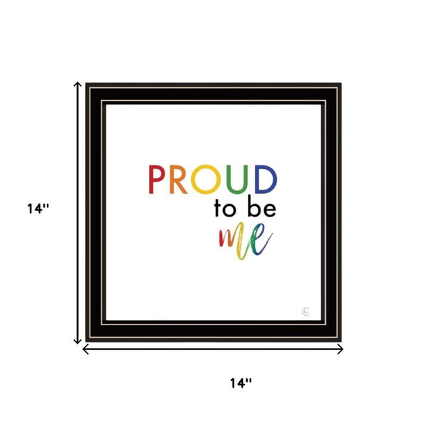 HomeRoots Set of Two Vibrant Pride-Themed Black Framed Wall Art for Personal Expression & Decor Enhancement 568563