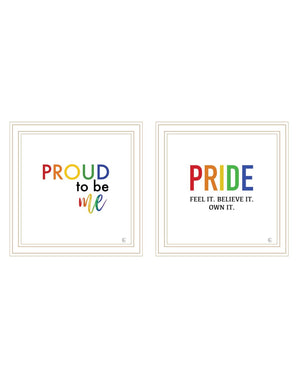 HomeRoots Set of Two Vibrant Pride Framed Wall Art Prints – Uplift Your Space with Colorful Positivity! 568564