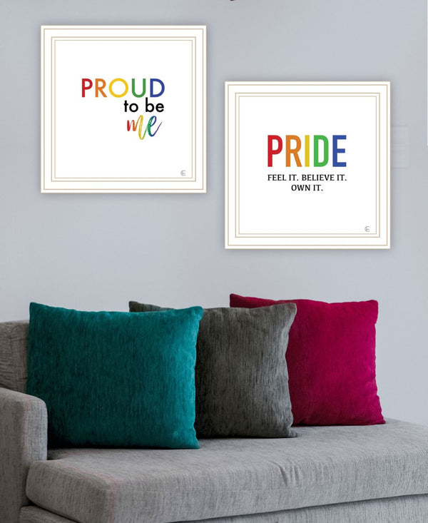 HomeRoots Set of Two Vibrant Pride Framed Wall Art Prints – Uplift Your Space with Colorful Positivity! 568564
