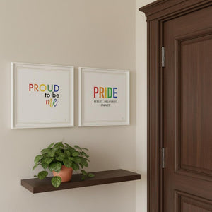 HomeRoots Set of Two Vibrant Pride Framed Wall Art Prints – Uplift Your Space with Colorful Positivity! 568564