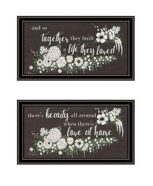 HomeRoots Set of Two Framed Wall Art - "Together They Built Love" - Modern Decor for Every Home Style 568565