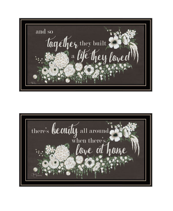 HomeRoots Set of Two Framed Wall Art - "Together They Built Love" - Modern Decor for Every Home Style 568565