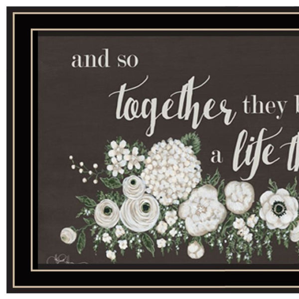 HomeRoots Set of Two Framed Wall Art - "Together They Built Love" - Modern Decor for Every Home Style 568565