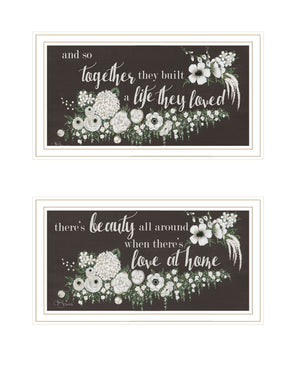 HomeRoots Set of Two "Together They Built Love" Framed Wall Art – Modern Decor for Heartfelt Spaces 568566