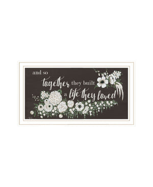 HomeRoots Set of Two "Together They Built Love" Framed Wall Art – Modern Decor for Heartfelt Spaces 568566