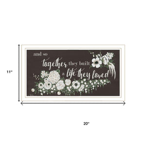 HomeRoots Set of Two "Together They Built Love" Framed Wall Art – Modern Decor for Heartfelt Spaces 568566