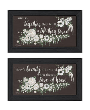 HomeRoots Set of Two "Together They Built Love" Framed Wall Art - Elegant Home Decor for Timeless Romance 568567