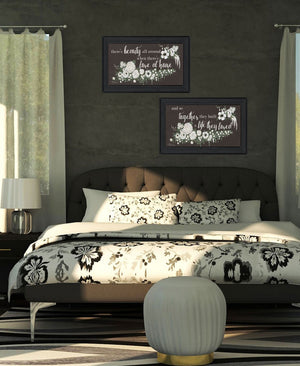 HomeRoots Set of Two "Together They Built Love" Framed Wall Art - Elegant Home Decor for Timeless Romance 568567