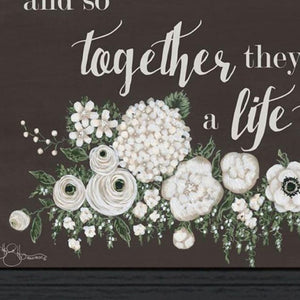 HomeRoots Set of Two "Together They Built Love" Framed Wall Art - Elegant Home Decor for Timeless Romance 568567