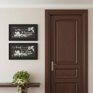 HomeRoots Set of Two "Together They Built Love" Framed Wall Art - Elegant Home Decor for Timeless Romance 568567