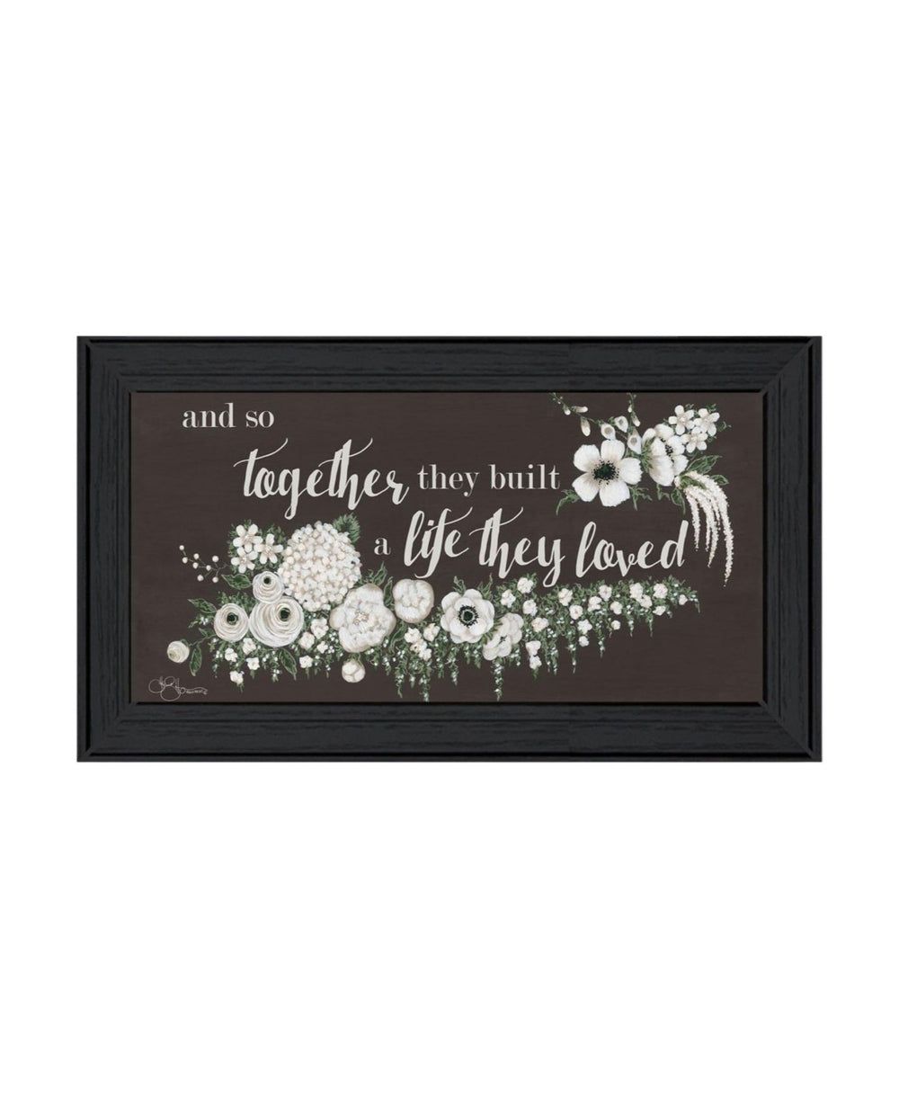HomeRoots Set of Two "Together They Built Love" Framed Wall Art - Elegant Home Decor for Timeless Romance 568567