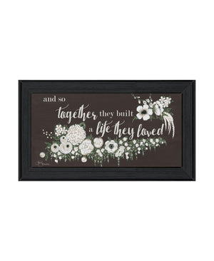 HomeRoots Set of Two "Together They Built Love" Framed Wall Art - Elegant Home Decor for Timeless Romance 568567