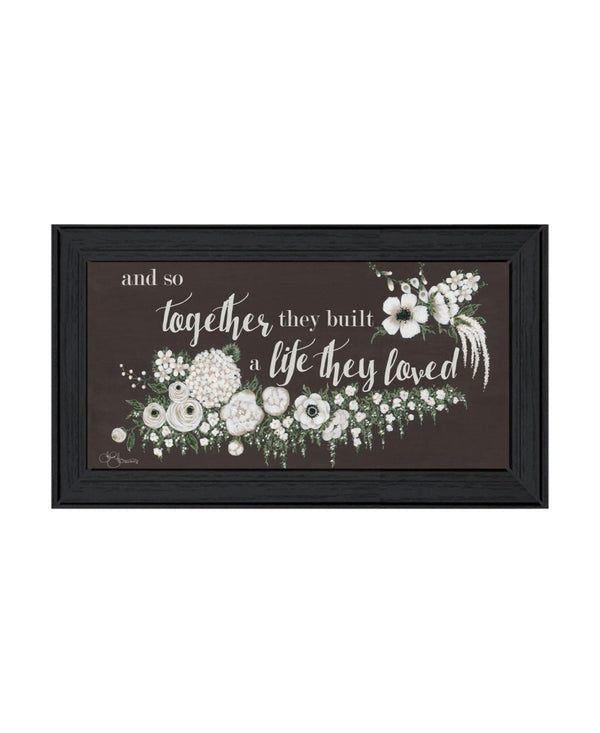 HomeRoots Set of Two "Together They Built Love" Framed Wall Art - Elegant Home Decor for Timeless Romance 568567