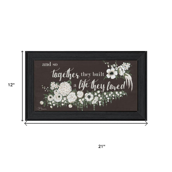 HomeRoots Set of Two "Together They Built Love" Framed Wall Art - Elegant Home Decor for Timeless Romance 568567
