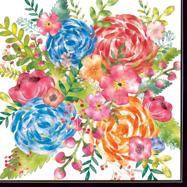 HomeRoots Set of Three "Live Life in FULL Bloom!" Framed Wall Art Prints for Uplifting Home Decor Style 568568