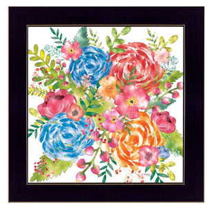 HomeRoots Set of Three "Live Life in FULL Bloom!" Framed Wall Art Prints for Uplifting Home Decor Style 568568