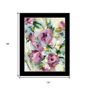 HomeRoots Set of Two Stunning Abstract Floral Prints in Black Frames – Modern Wall Art for Elegant Décor 568572