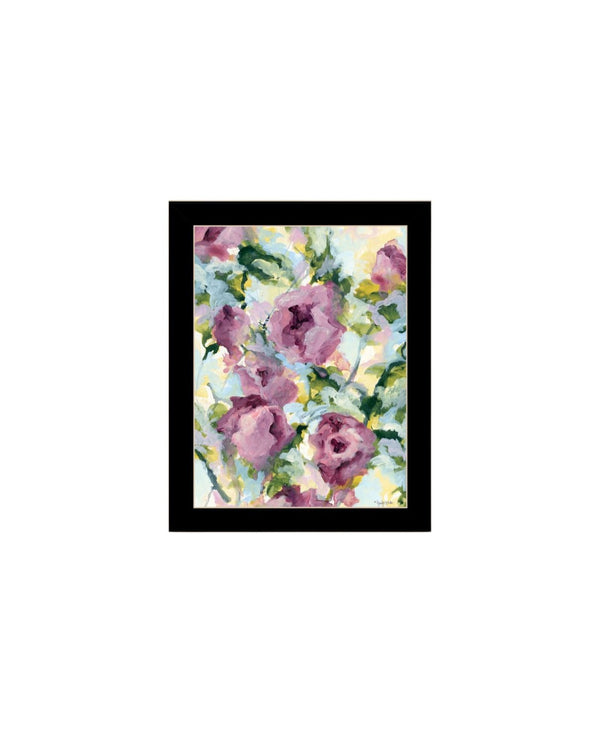 HomeRoots Set of Two Stunning Abstract Floral Prints in Black Frames – Modern Wall Art for Elegant Décor 568572