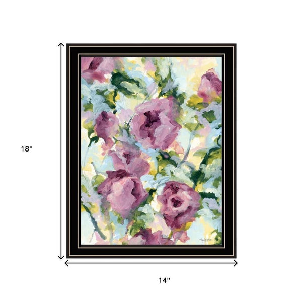 HomeRoots Set of Two Abstract Floral Black Framed Wall Art - Chic Modern Decor for Living Room or Office 568573