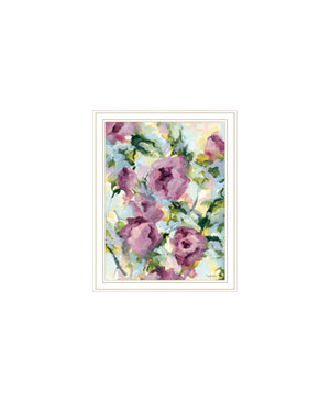 HomeRoots Set of Two Abstract Floral Prints in White Frames - Vibrant, Modern Wall Art for Home Decor 568574