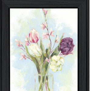 HomeRoots Set of Two "Flowers from the Farm" Black Framed Prints - Rustic Charm for Modern Home Decor 568575