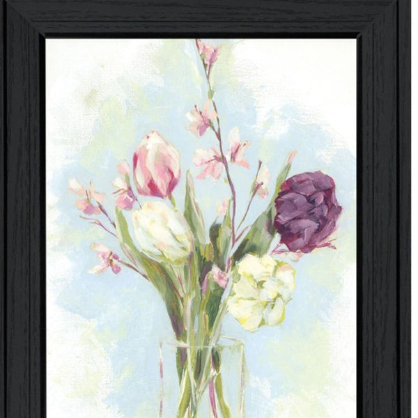 HomeRoots Set of Two "Flowers from the Farm" Black Framed Prints - Rustic Charm for Modern Home Decor 568575