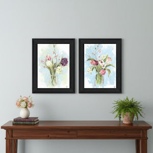HomeRoots Set of Two "Flowers from the Farm" Black Framed Prints - Rustic Charm for Modern Home Decor 568575