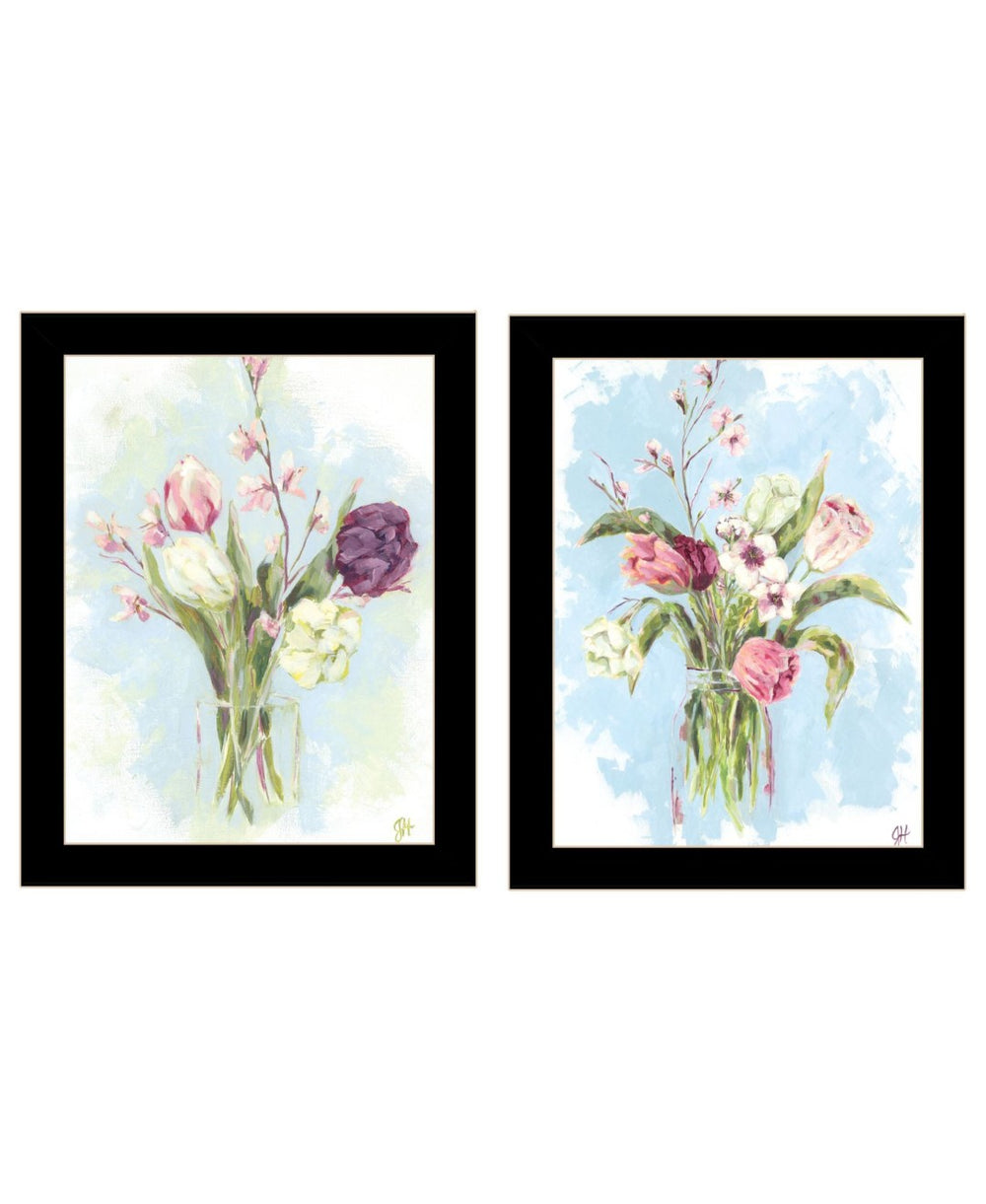 HomeRoots Set of Two "Flowers from the Farm" Framed Wall Art – Rustic Floral Prints for Stylish Home Decor 568576