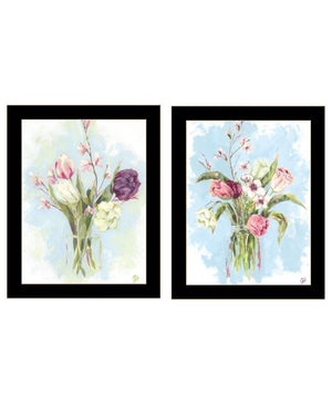 HomeRoots Set of Two "Flowers from the Farm" Framed Wall Art – Rustic Floral Prints for Stylish Home Decor 568576