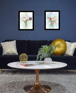 HomeRoots Set of Two "Flowers from the Farm" Framed Wall Art – Rustic Floral Prints for Stylish Home Decor 568576