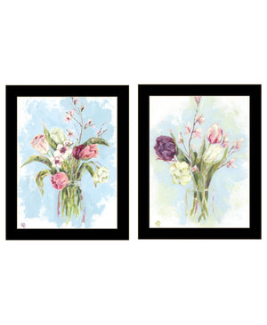 HomeRoots Set of Two "Flowers from the Farm" Framed Wall Art – Rustic Floral Prints for Stylish Home Decor 568576