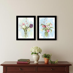 HomeRoots Set of Two "Flowers from the Farm" Framed Wall Art – Rustic Floral Prints for Stylish Home Decor 568576