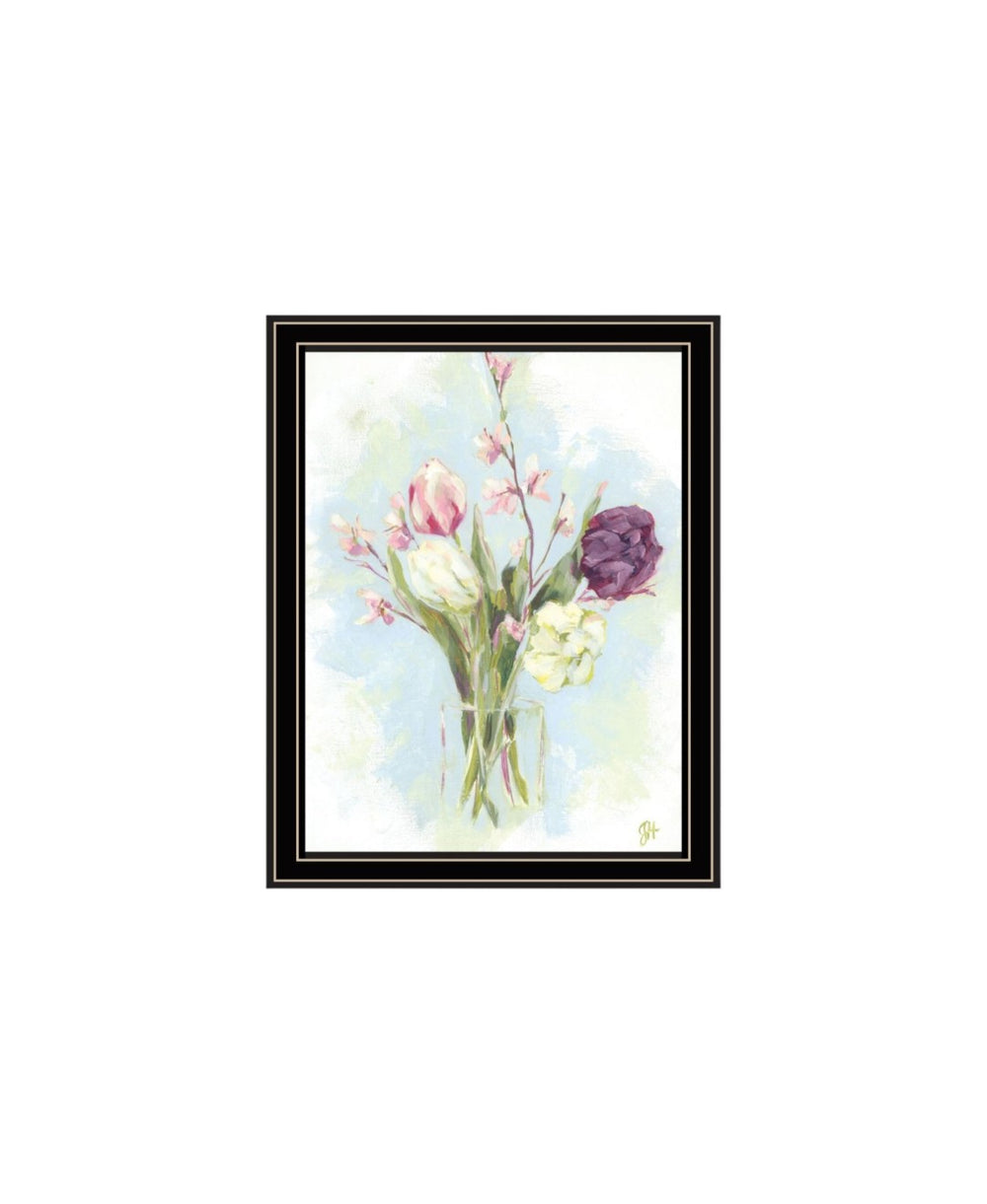 HomeRoots Set of Two Floral Prints in Black Frames - Country Charm Wall Art for Home Décor & Styling 568577