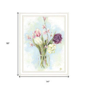 HomeRoots Set of Two "Flowers from the Farm" Framed Wall Art - Rustic Chic Prints for Home Décor Elegance 568578