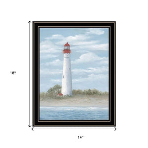 HomeRoots Set of Two Coastal Cape May Lighthouse and Palm Trees Framed Art for Breezy Home Décor Vibe 568581