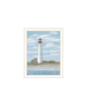 HomeRoots Set of Two Coastal Cape May Lighthouse and Palm Trees Framed Wall Art for Beachy Home Decor 568582