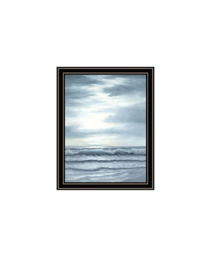 HomeRoots Set of Two Coastal-Inspired "The Ocean Blue" Framed Wall Art - High Tide at Sunset Elegance 568585