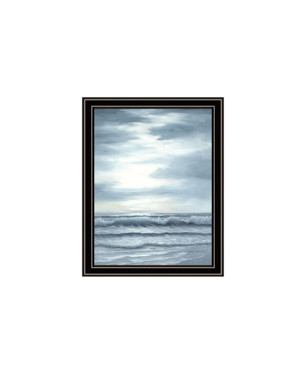 HomeRoots Set of Two Coastal-Inspired "The Ocean Blue" Framed Wall Art - High Tide at Sunset Elegance 568585