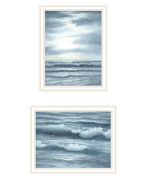 HomeRoots Set of Two Coastal Sunset Framed Art Prints - High Tide at Sunset for Elegant Home Décor 568586