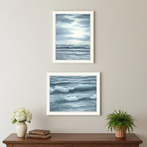 HomeRoots Set of Two Coastal Sunset Framed Art Prints - High Tide at Sunset for Elegant Home Décor 568586