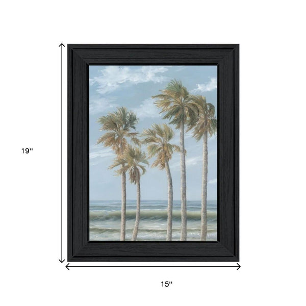HomeRoots Set of Two Coastal Framed Art Prints - "Ocean Breeze, Palm Trees & Sea Oats" - Elegant Decor 568588