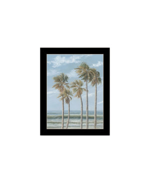 HomeRoots Set of Two Coastal-Inspired Framed Prints Featuring Palm Trees & Sea Oats - Perfect Beach Decor! 568589