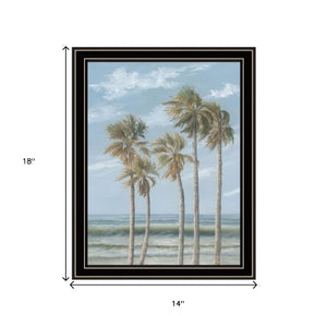 HomeRoots Set of Two Framed Prints - Coastal Palm Trees and Sea Oats Artwork for Elegant Home Décor 568590