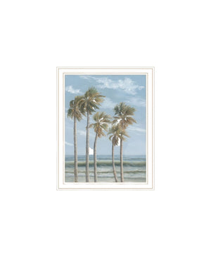 HomeRoots Set of Two Elegant Coastal Wall Art Prints – Framed Palm Trees & Sea Oats for Breezy Decor 568591