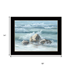 HomeRoots Set of Two Coastal-Inspired Black Framed Wall Art Prints - Modern Nautical Decor for Any Space 568593
