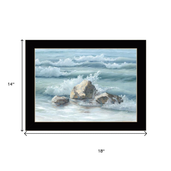 HomeRoots Set of Two Coastal-Inspired Black Framed Wall Art Prints - Modern Nautical Decor for Any Space 568593